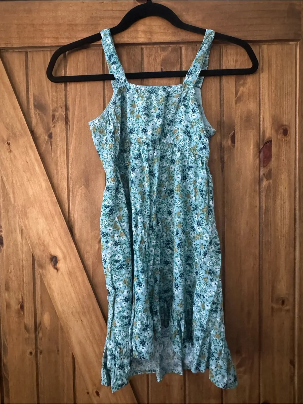 Zunie Aqua Floral Button-Front Sundress